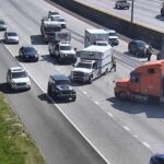 Jackknifed truck causes big backup on I-85